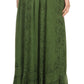 Sakkas Jaclyn Adjustable Skirt With Lace Embroidered Trim And Detailed Embroidery