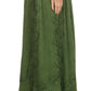 Sakkas Jaclyn Adjustable Skirt With Lace Embroidered Trim And Detailed Embroidery