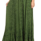 Sakkas Jaclyn Adjustable Skirt With Lace Embroidered Trim And Detailed Embroidery