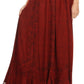 Sakkas Jaclyn Adjustable Skirt With Lace Embroidered Trim And Detailed Embroidery