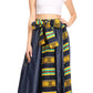 Sakkas Monifa Long Maxi Skirt Colorful Ankara Wax Dutch African Skirt Gorgeous
