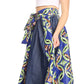 Sakkas Monifa Long Maxi Skirt Colorful Ankara Wax Dutch African Skirt Gorgeous