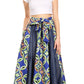 Sakkas Monifa Long Maxi Skirt Colorful Ankara Wax Dutch African Skirt Gorgeous