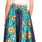 Sakkas Monifa Long Maxi Skirt Colorful Ankara Wax Dutch African Skirt Gorgeous