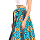 Sakkas Monifa Long Maxi Skirt Colorful Ankara Wax Dutch African Skirt Gorgeous
