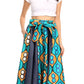 Sakkas Monifa Long Maxi Skirt Colorful Ankara Wax Dutch African Skirt Gorgeous