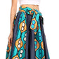 Sakkas Monifa Long Maxi Skirt Colorful Ankara Wax Dutch African Skirt Gorgeous