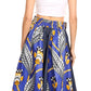 Sakkas Monifa Long Maxi Skirt Colorful Ankara Wax Dutch African Skirt Gorgeous