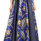 Sakkas Monifa Long Maxi Skirt Colorful Ankara Wax Dutch African Skirt Gorgeous