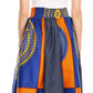 Sakkas Monifa Long Maxi Skirt Colorful Ankara Wax Dutch African Skirt Gorgeous