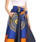 Sakkas Monifa Long Maxi Skirt Colorful Ankara Wax Dutch African Skirt Gorgeous