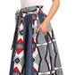 Sakkas Monifa Long Maxi Skirt Colorful Ankara Wax Dutch African Skirt Gorgeous