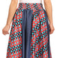 Sakkas Monifa Long Maxi Skirt Colorful Ankara Wax Dutch African Skirt Gorgeous