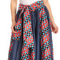 Sakkas Monifa Long Maxi Skirt Colorful Ankara Wax Dutch African Skirt Gorgeous