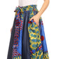 Sakkas Monifa Long Maxi Skirt Colorful Ankara Wax Dutch African Skirt Gorgeous