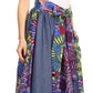 Sakkas Monifa Long Maxi Skirt Colorful Ankara Wax Dutch African Skirt Gorgeous
