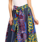 Sakkas Monifa Long Maxi Skirt Colorful Ankara Wax Dutch African Skirt Gorgeous