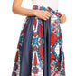 Sakkas Monifa Long Maxi Skirt Colorful Ankara Wax Dutch African Skirt Gorgeous