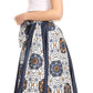 Sakkas Monifa Long Maxi Skirt Colorful Ankara Wax Dutch African Skirt Gorgeous