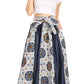 Sakkas Monifa Long Maxi Skirt Colorful Ankara Wax Dutch African Skirt Gorgeous