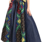 Sakkas Monifa Long Maxi Skirt Colorful Ankara Wax Dutch African Skirt Gorgeous