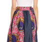 Sakkas Monifa Long Maxi Skirt Colorful Ankara Wax Dutch African Skirt Gorgeous