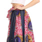 Sakkas Monifa Long Maxi Skirt Colorful Ankara Wax Dutch African Skirt Gorgeous