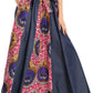 Sakkas Monifa Long Maxi Skirt Colorful Ankara Wax Dutch African Skirt Gorgeous