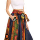 Sakkas Monifa Long Maxi Skirt Colorful Ankara Wax Dutch African Skirt Gorgeous