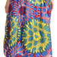 Sakkas Bahati Hi Low Mermaid African Ankara Dutch Wax Cotton Skirt Colorful