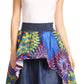 Sakkas Bahati Hi Low Mermaid African Ankara Dutch Wax Cotton Skirt Colorful