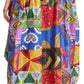 Sakkas Bahati Hi Low Mermaid African Ankara Dutch Wax Cotton Skirt Colorful