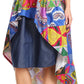 Sakkas Bahati Hi Low Mermaid African Ankara Dutch Wax Cotton Skirt Colorful