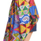 Sakkas Bahati Hi Low Mermaid African Ankara Dutch Wax Cotton Skirt Colorful