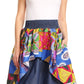 Sakkas Bahati Hi Low Mermaid African Ankara Dutch Wax Cotton Skirt Colorful