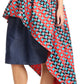 Sakkas Bahati Hi Low Mermaid African Ankara Dutch Wax Cotton Skirt Colorful