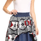 Sakkas Bahati Hi Low Mermaid African Ankara Dutch Wax Cotton Skirt Colorful