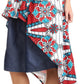 Sakkas Bahati Hi Low Mermaid African Ankara Dutch Wax Cotton Skirt Colorful