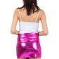 Sakkas Women's Shiny Metallic Liquid Mini Skirt