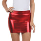 Sakkas Women's Shiny Metallic Liquid Mini Skirt