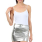 Sakkas Women's Shiny Metallic Liquid Mini Skirt