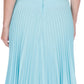 Sakkas Knee Length Pleated A-Line Skirt with Skinny Belt
