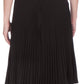 Sakkas Knee Length Pleated A-Line Skirt with Skinny Belt