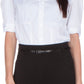 Sakkas Knee Length Pleated A-Line Skirt with Skinny Belt