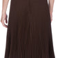 Sakkas Knee Length Pleated A-Line Skirt with Skinny Belt