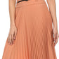 Sakkas Knee Length Pleated A-Line Skirt with Skinny Belt