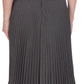 Sakkas Knee Length Pleated A-Line Skirt with Skinny Belt