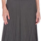 Sakkas Knee Length Pleated A-Line Skirt with Skinny Belt