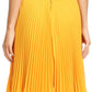 Sakkas Knee Length Pleated A-Line Skirt with Skinny Belt
