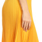 Sakkas Knee Length Pleated A-Line Skirt with Skinny Belt